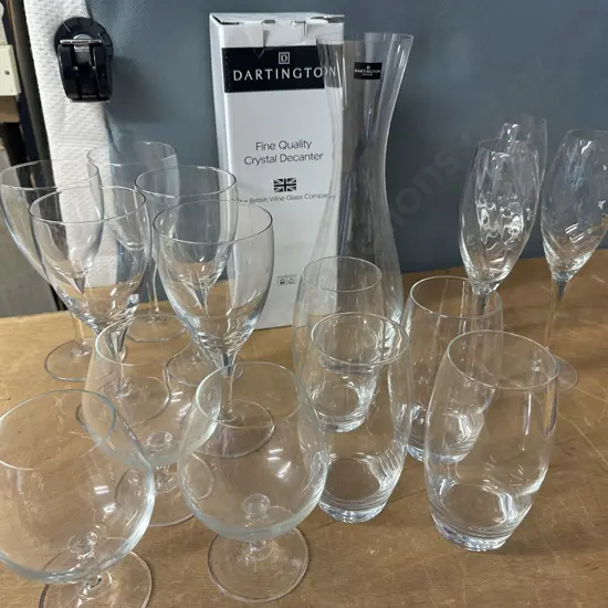 Darlington Crystal Decanter With Selection Of Glasses