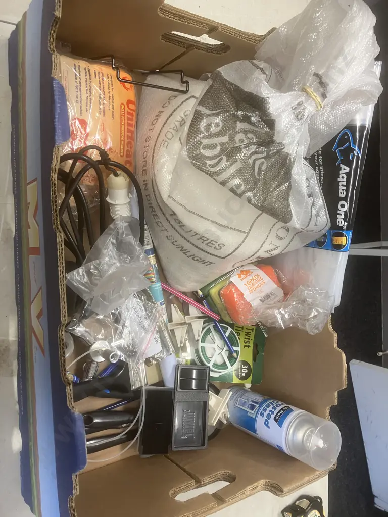 Box Lot Paint, Brushes Etc Image 1++