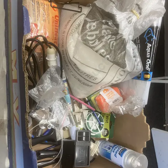 Box Lot Paint, Brushes Etc