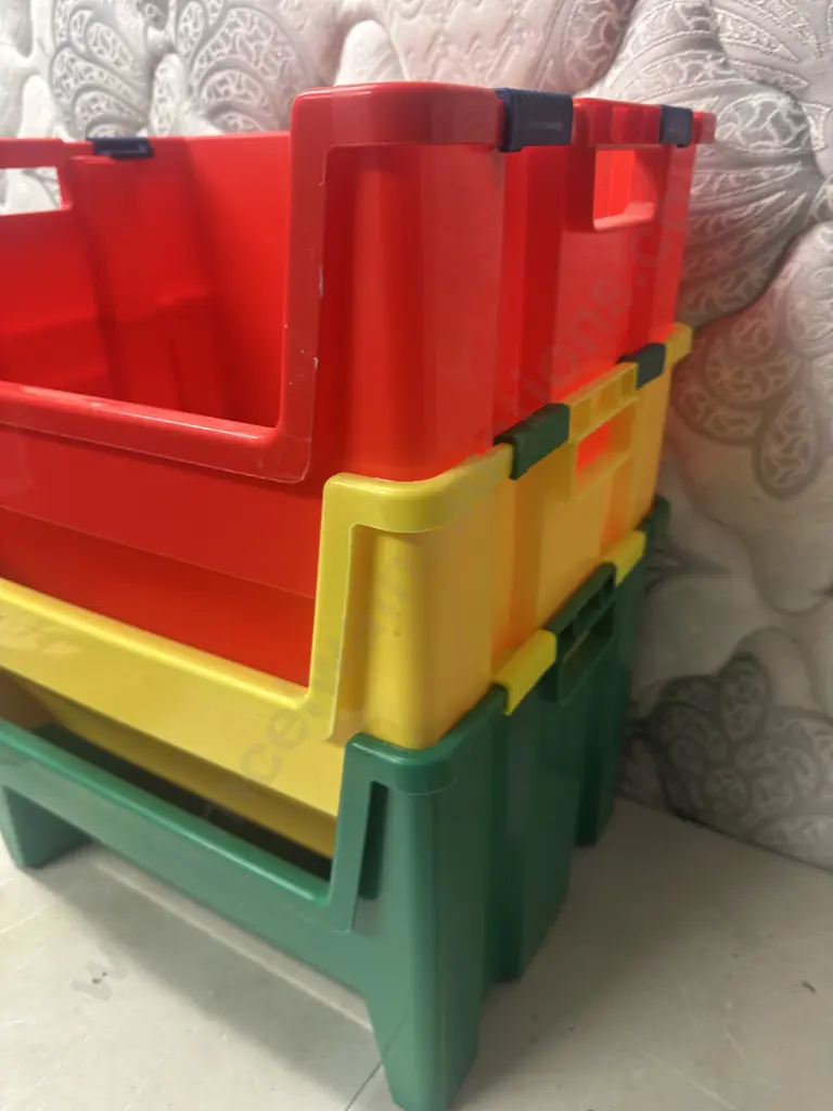 Pack & Stack Coloured 50 Litre Bins Image 1++