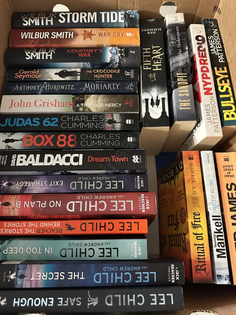 Assorted Books Including Lee Child, John Grisham, Wilbur Smith Etc Image 1++