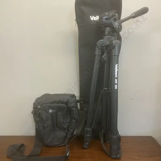 LowePro Toploader Zoom Camera Bag & Velbon DF 60 Tripod With Bag