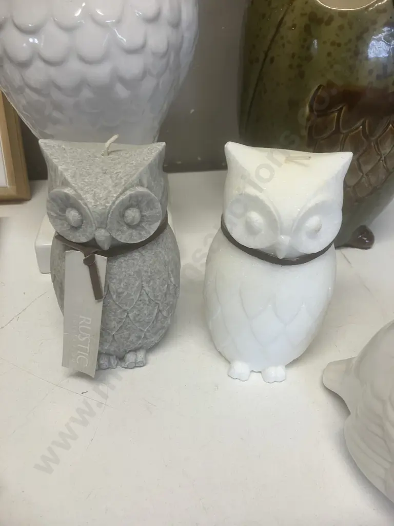 Large Collection of Owl Items - Figurines, Framed Print, Boxed Bookmark Etc Image 1++