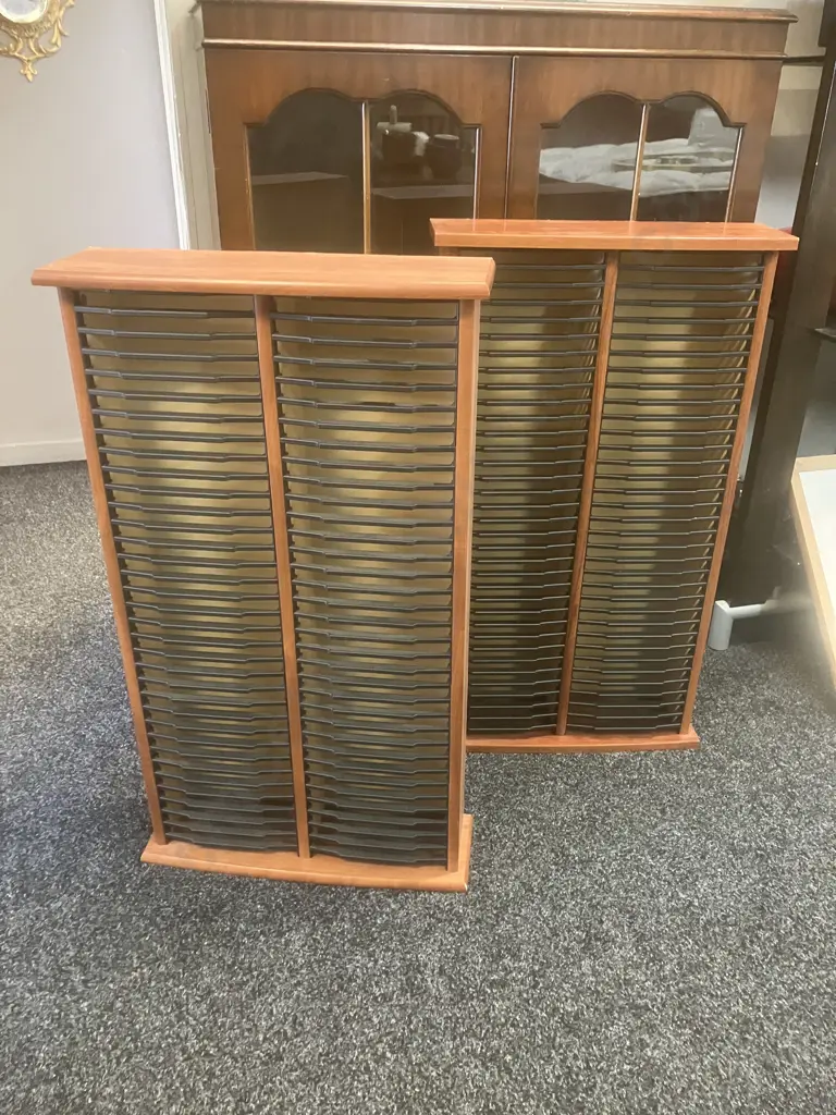 Pair of DVD Storage Stands - 68 DVD Each Image 1++