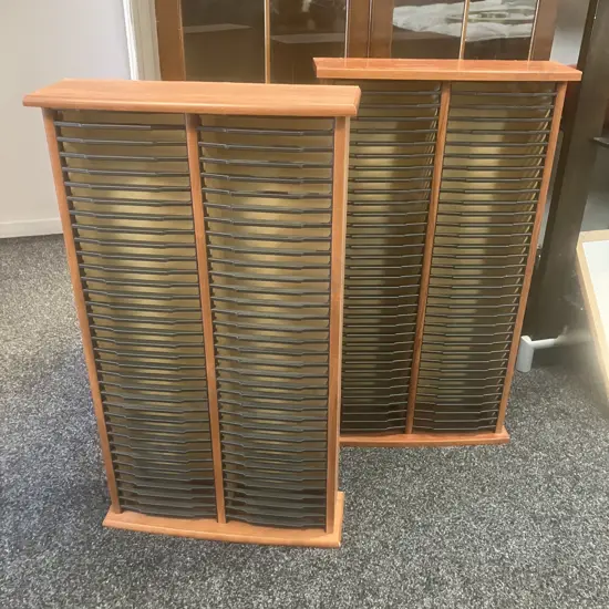 Pair of DVD Storage Stands - 68 DVD Each