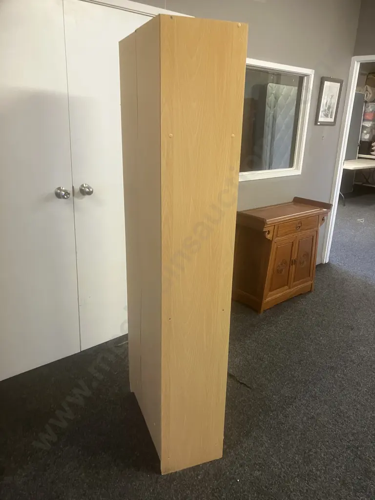 Oak Effect 5 Tier Freestanding Shelf Unit. H177 W60 D29cm Image 1++