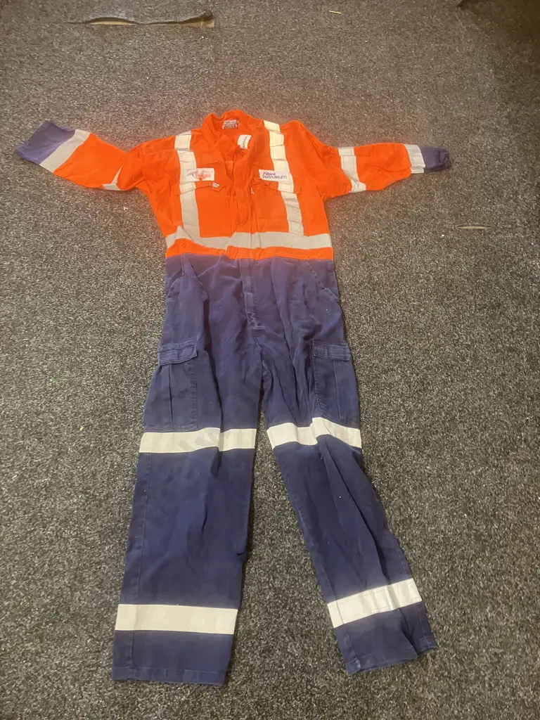 Protex Sz 13-124R Overalls, Assorted Bostik Tubes, Paints, "Bar Open" Hanging Sign Etc Image 1++