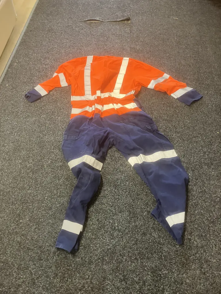 Protex Sz 13-124R Overalls, Assorted Bostik Tubes, Paints, "Bar Open" Hanging Sign Etc Image 1++