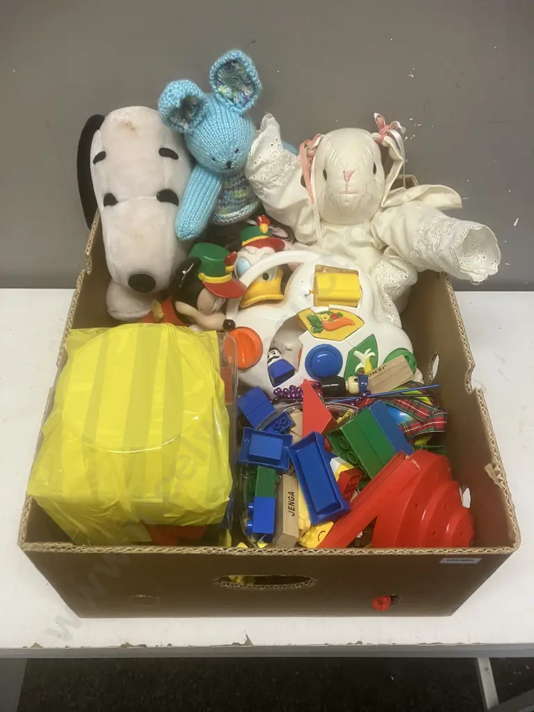 Box Lot - Soft Toys, Building Blocks Etc Image 1++