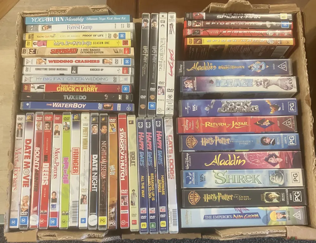 Assorted DVDs & Video Tapes Image 1++
