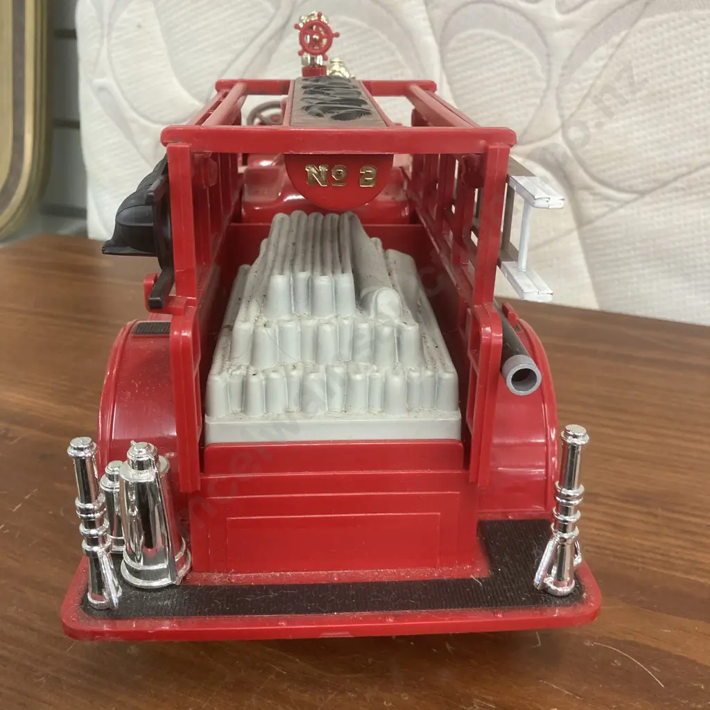 Vintage Jim Beam Fire Truck Decanter Fire Department #2 1917 Bulldog Mack Model AC, Sealed, Original Box Image 1++