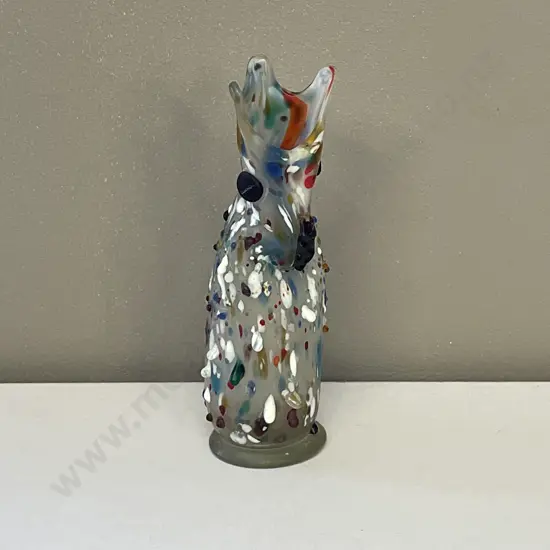 Vintage Murano? Glass Bird/Owl. Multi-coloured with relief nodules. H22cm