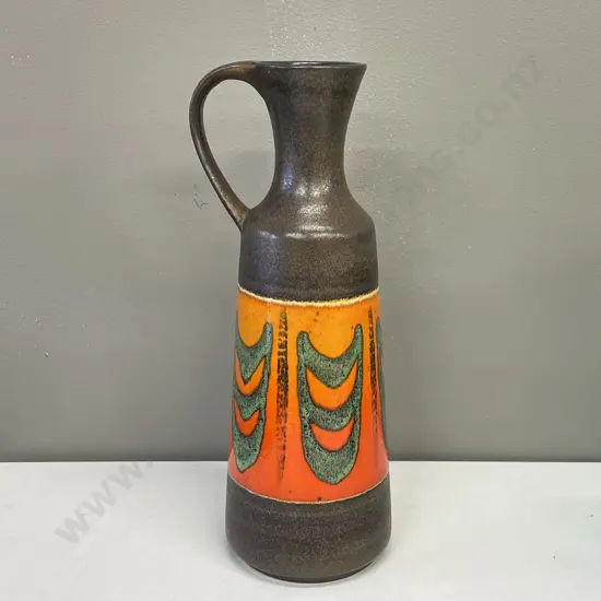 Mid Century German single handled Art Pottery Jug H30cm