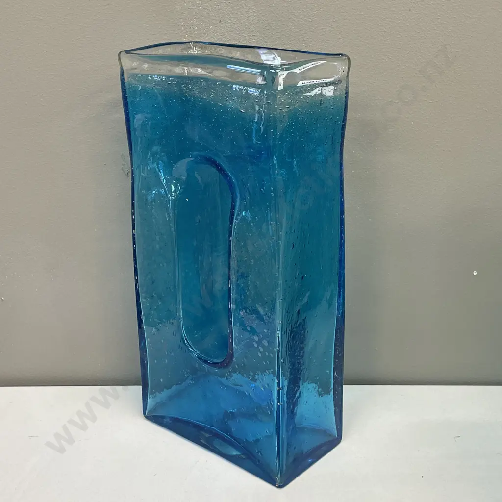 Mid Century Art Bubble Glass Vase. H31cm 16 x 8cm top Image 1++