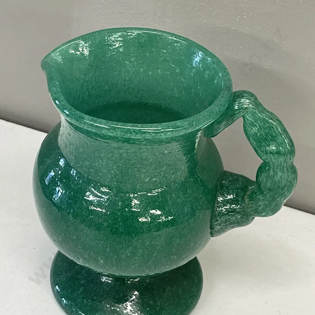 Stunning Art Glass Bubble Jug attributed to Napoleone Martinuzzi. H16cm handle to spout 16cm Image 1++
