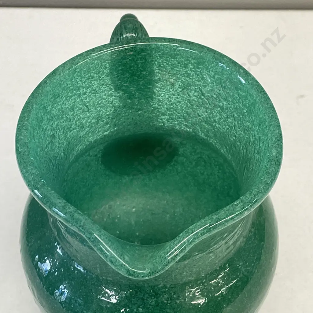 Stunning Art Glass Bubble Jug attributed to Napoleone Martinuzzi. H16cm handle to spout 16cm Image 1++