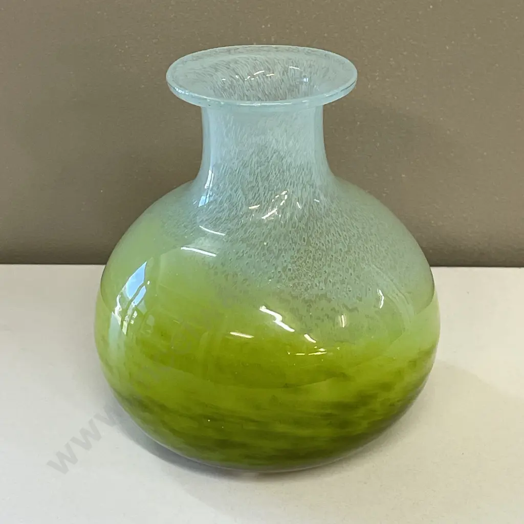 Mid Century Ekenas Swedish Art Glass Vase. Signed. H17cm Image 1++