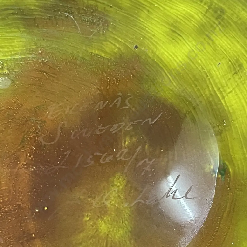 Mid Century Ekenas Swedish Art Glass Vase. Signed. H17cm Image 1++