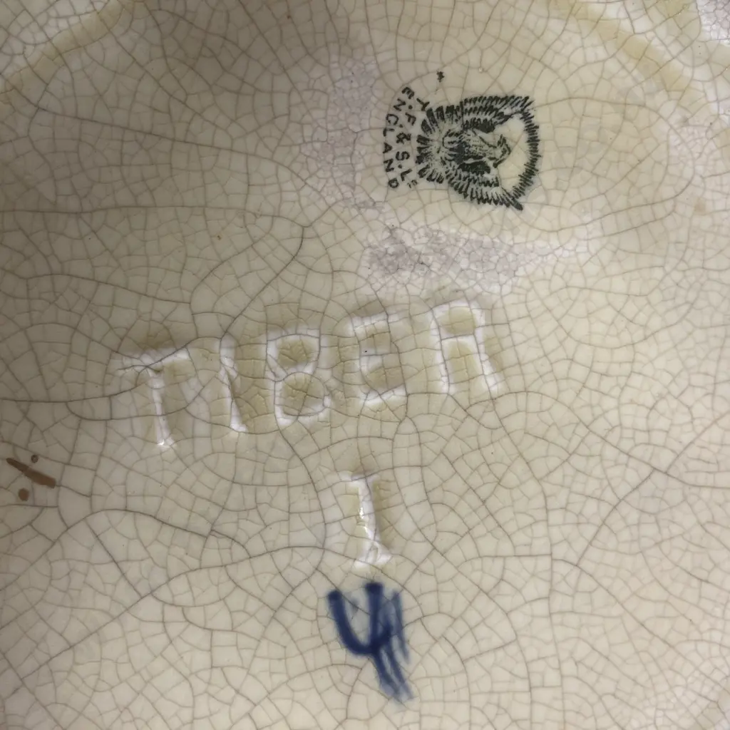 Antique Blue And Gilt Jardenier, Thomas Forester & Sons (Ltd) 22 x 28cm, 1891-1912, Stamped & Indented On Base Image 1++