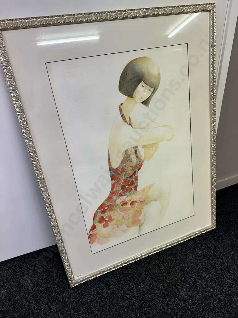 Original Watercolour Signed By The Artist In Ornate Gilt Frame, 98 x 74cm Image 1++