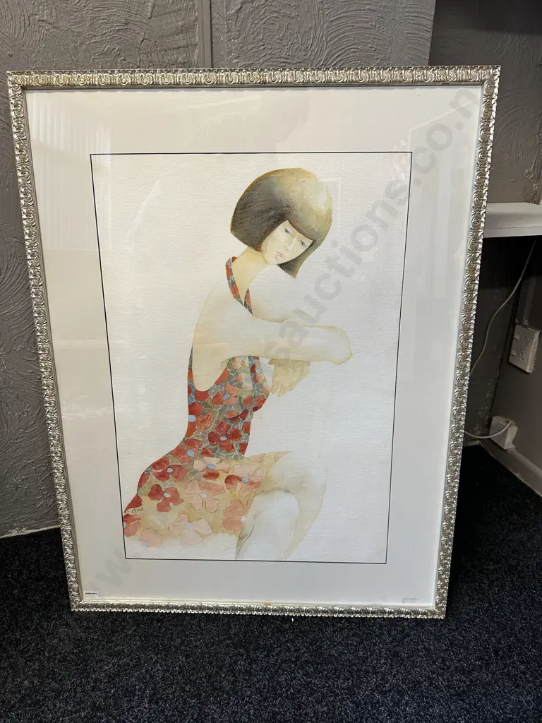 Original Watercolour Signed By The Artist In Ornate Gilt Frame, 98 x 74cm Image 1++