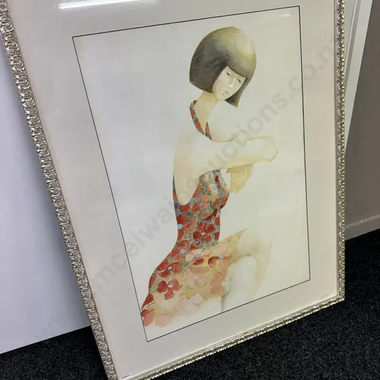 Original Watercolour Signed By The Artist In Ornate Gilt Frame, 98 x 74cm