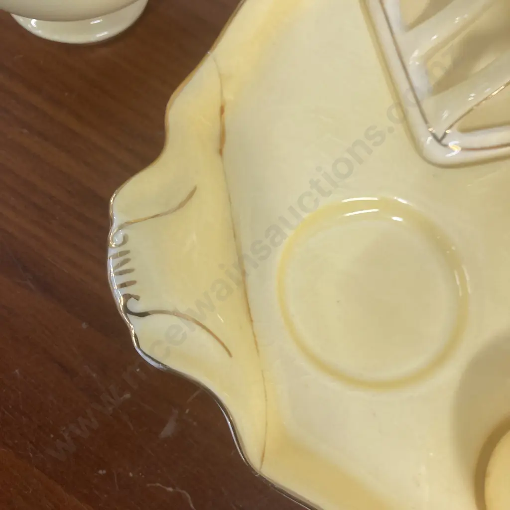 Vintage Royal Winton 'Rosebud' Yellow 6Pce Breakfast Set With A Lidded Jam Pot (As Found Condition) Image 1++