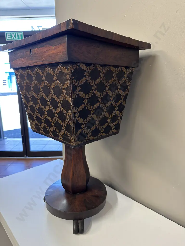 Antique Mahogany Victorian Sewing Cabinet Image 1++