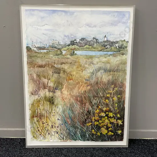 Mounted Original Watercolour by Shelley Lazarus. Signed and dated Oct 1989. 82 x 62cm including mount