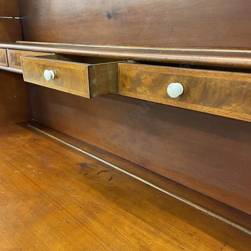 Stunning Edwardian? Hutch Sideboard. 8 drawer, 2 door, internal shelves. Porcelain and brass handles. H180 W138 D55cm Image 1++