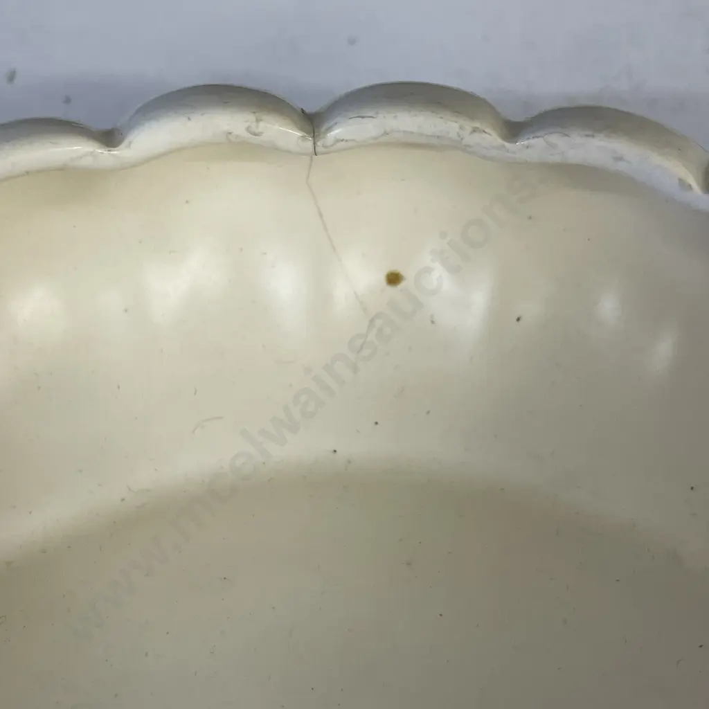 Crown Lynn Pumpkin Posy Bowl with Lady flower frog. (af to both pieces as shown in photos) Image 1++