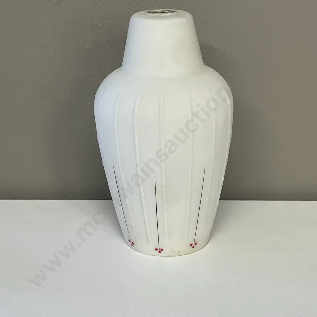 Art Nouveau Handpainted Glass hanging light shade. H26cm Image 1++