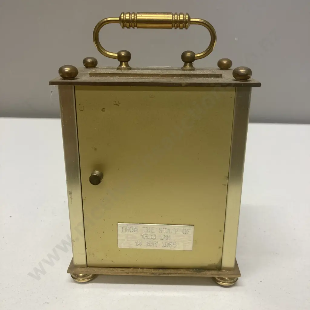 Quartz Equity Brass coloured Carriage Clock Image 1++
