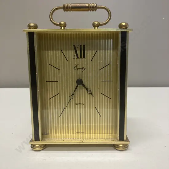 Quartz Equity Brass coloured Carriage Clock