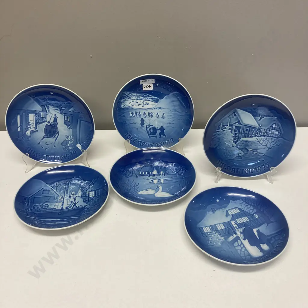 Selection of Royal Copenhagen Collectors Plates x 6 Image 1++