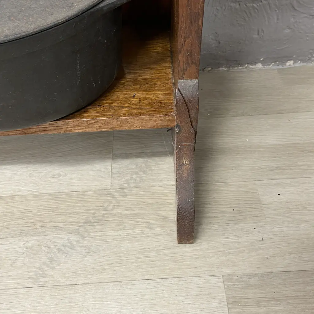 Art Nouveau Solid Oak 4 tier Bookshelf. H146 W130 D32cm Image 1++