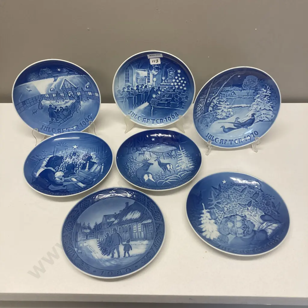 Selection of Royal Copenhagen Collectors Plates x 7 Image 1++