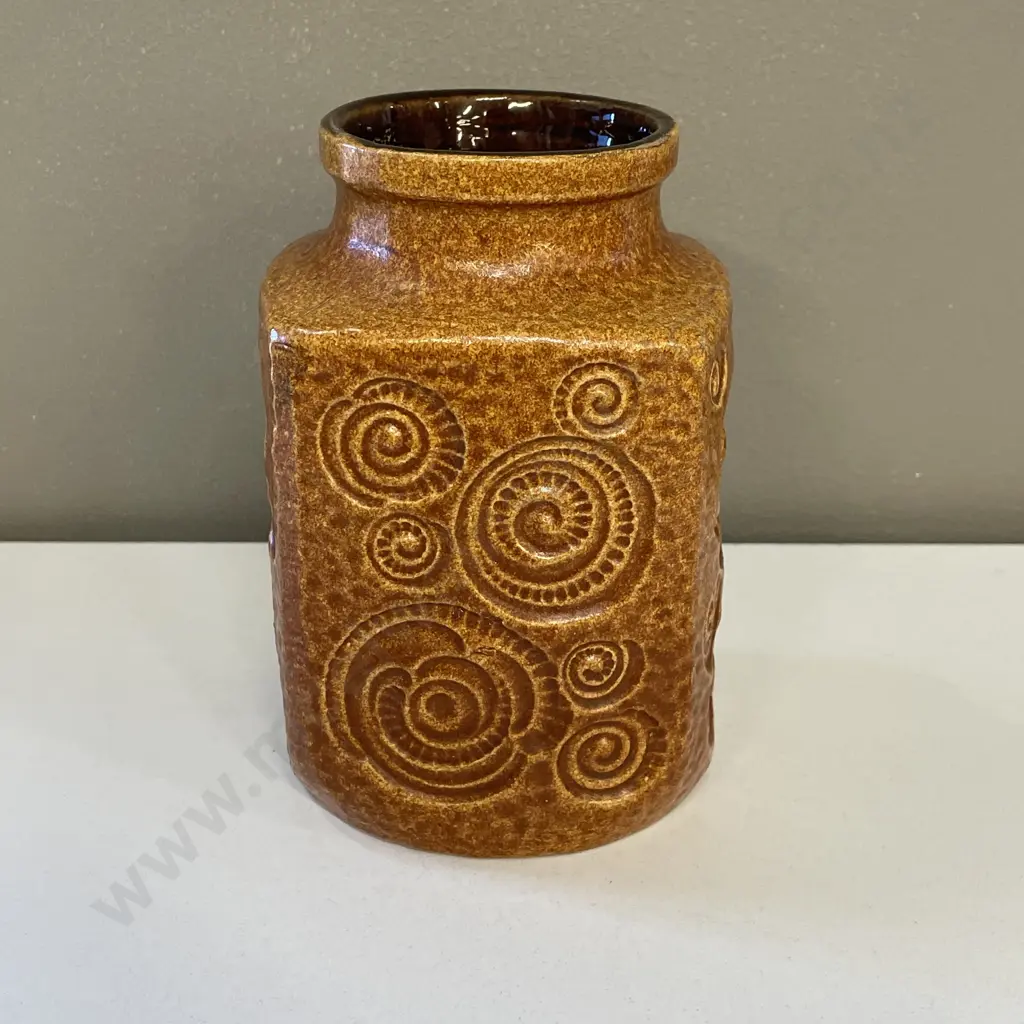 Mid Century West German Art Pottery Vase. H16cm Image 1++