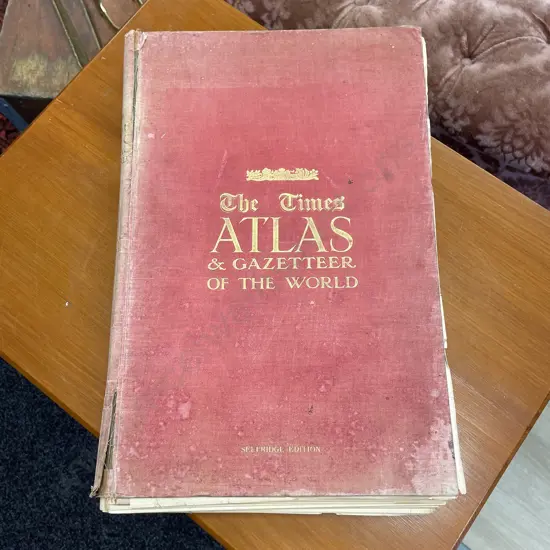 Very Large "The Times Altlas and Gazetteer of the World" Book
