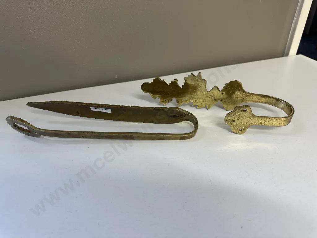 Vintage Brass Curtain Tie Backs Image 1++