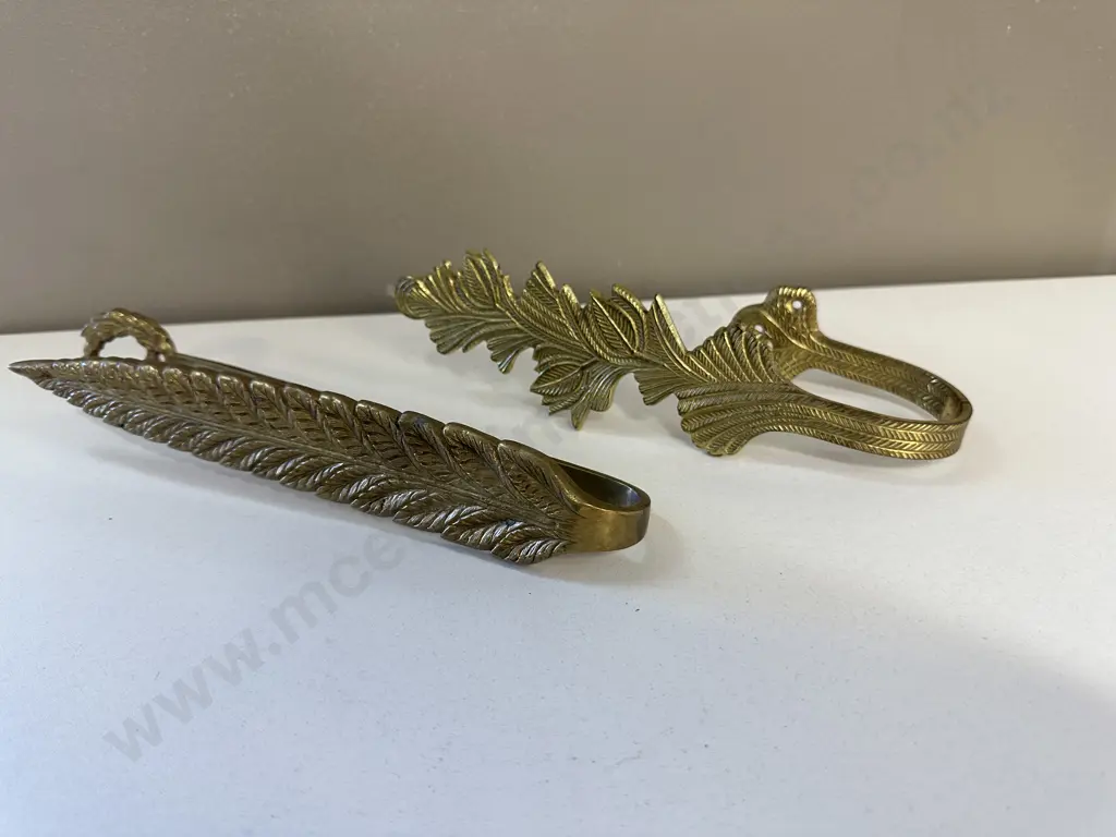Vintage Brass Curtain Tie Backs Image 1++