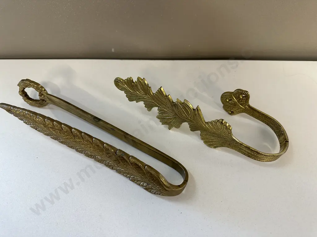 Vintage Brass Curtain Tie Backs Image 1++