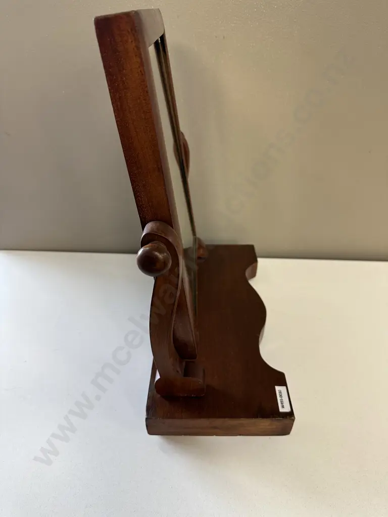 Antique Mahogany Cheval Swing Mirror, H41 W35.5 D16cm Image 1++