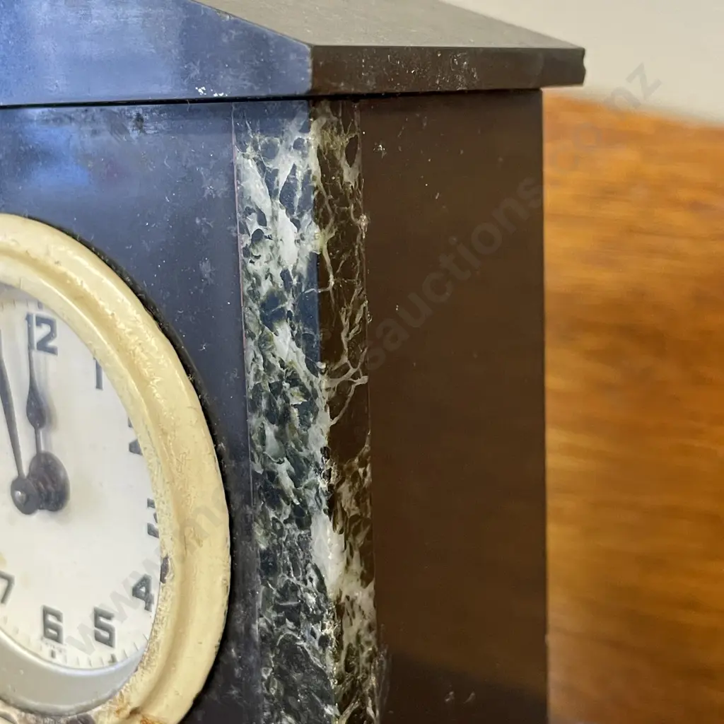 Antique Marble Mantle Clock Image 1++