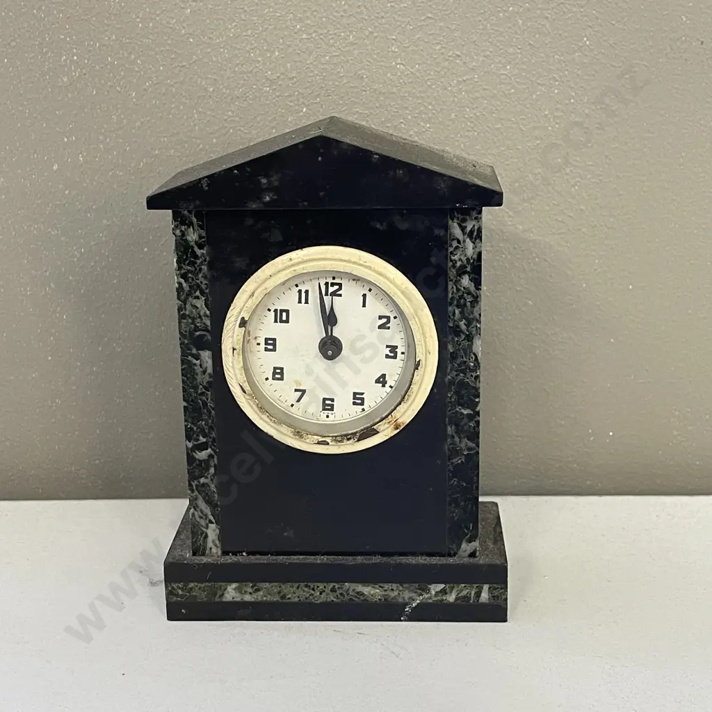 Antique Marble Mantle Clock Image 1++