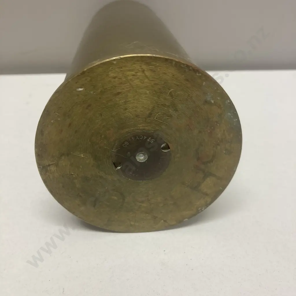 Vintage Brass Shell Case Vase Image 1++