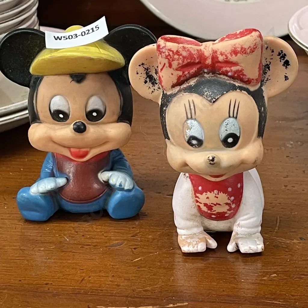 Vintage Disney Mickey and Minnie Mouse Squeeze toys Image 1++