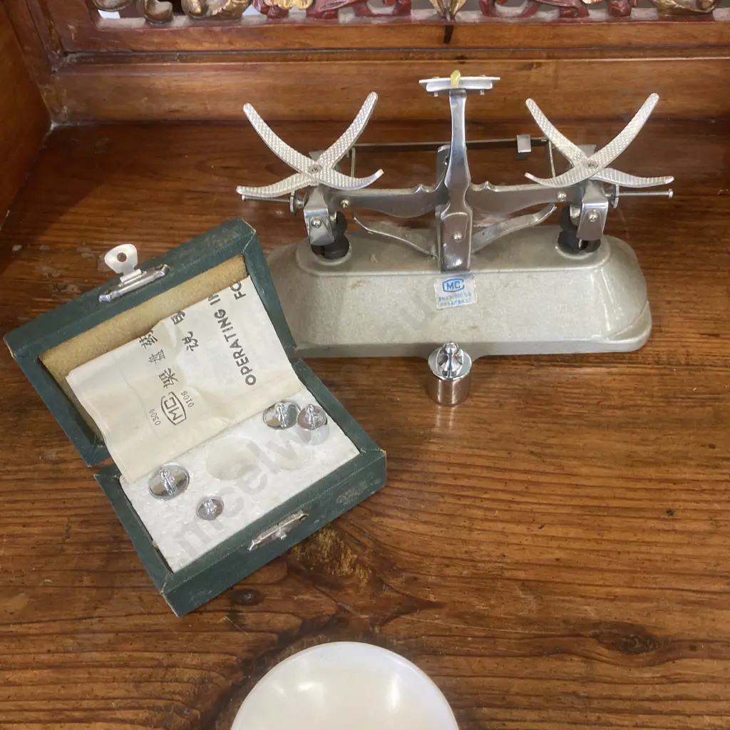 Table Balance Scale With Weights & Instructions, Capacity 100g Sensitivity 1/10g Image 1++