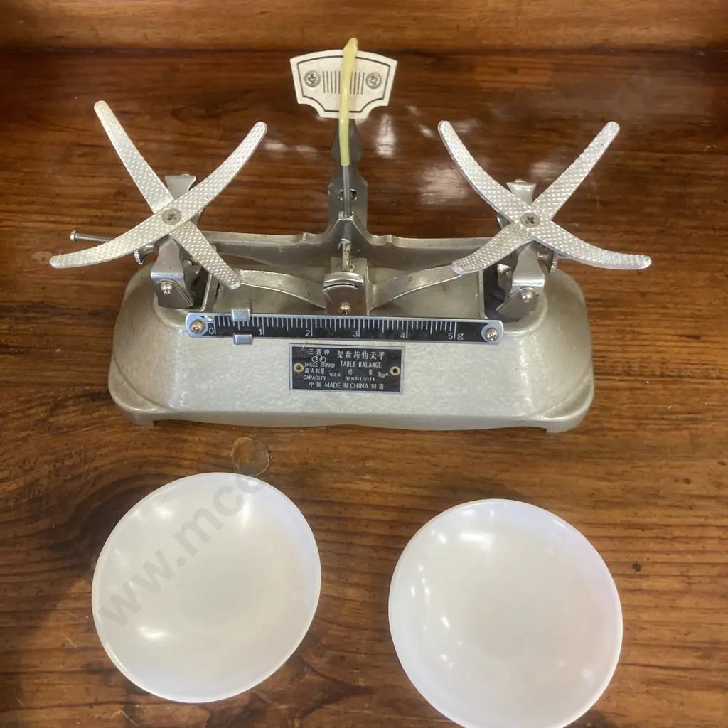 Table Balance Scale With Weights & Instructions, Capacity 100g Sensitivity 1/10g Image 1++