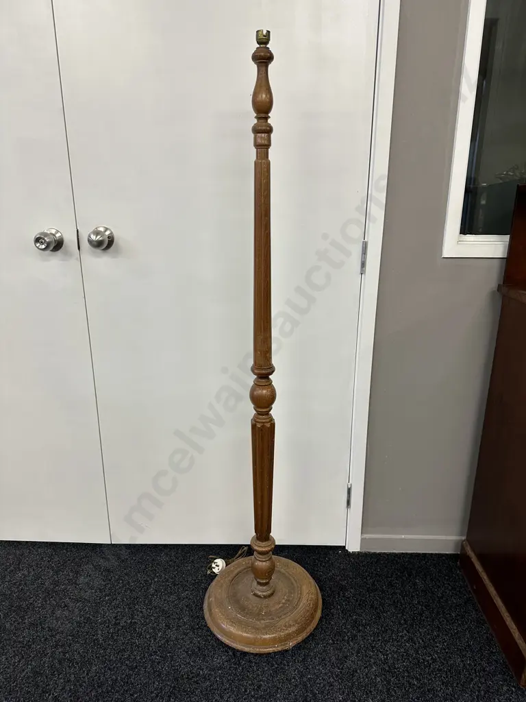 Vintage Solid Wood Standard Lamp H150cm Image 1++